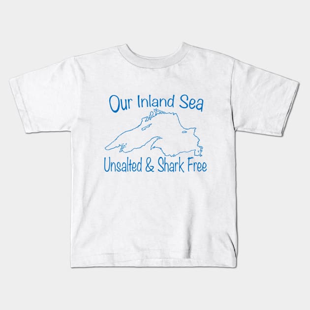 Lake Superior Inland Sea Kids T-Shirt by EcoElsa